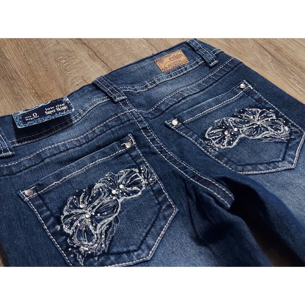 NEW! - REIGN - Women's Super Skinny Stretch Low Rise Size 0 R Denim Jeans